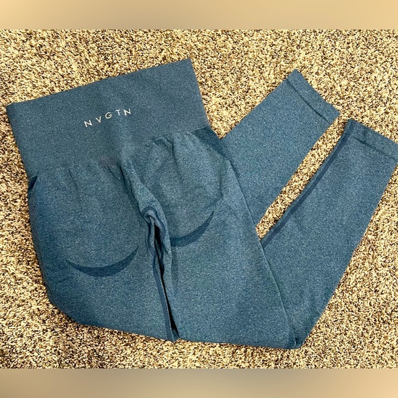 NVGTN Slate Blue Contour Seamless Leggings XS - Picture 1 of 1